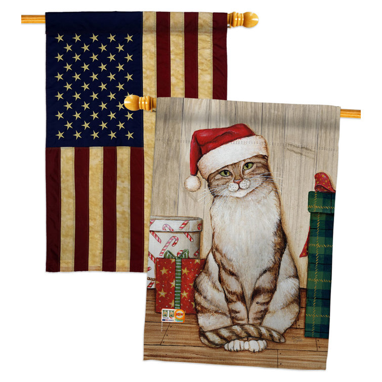 Breeze Decor Double Sided 40'' H x 28'' W Polyester Christmas House